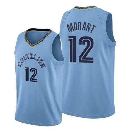 IC Ny Sæson Grizzlies Nr. 12 Ja Morant Kort Basketballtrøje V XL