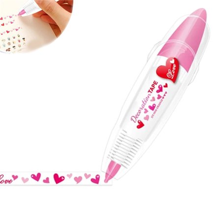 Tejp Penna, DIY Söta Djur Press Typ Dekorativ Penna, DIY Spets Dekoration Tejp Penna, Scrapbooking Dagbok Dekorativa Korrigeringstejper