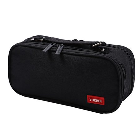 Litteä ovaali L-kotelo, 24 cm, musta (musta)