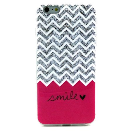 Iphone 6/6S 4.7" TPU Skal Chevron and Smile