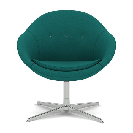 Varier Furniture Kokon Club - Green Wool - Chrome base