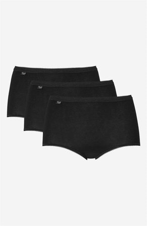 Sloggi - Maxitrosa Basic+ 3-pack - svart - för damer - 48 - Cellbes