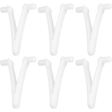 6 stk. sommerfugl v-klips til svømmebassin, tilbehør til svømmebassin og spa-børste