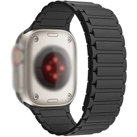 Silikon Armband för Apple Watch Armband Män Kvinnor Magnetiskt Armband 42 mm 44mm 45mm 49mm Justerbart för iWatch Serie 8/4