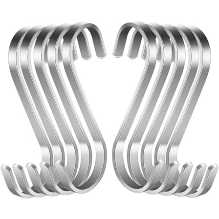 10-pakks Multifunksjons Henge-S-kroker Rustfritt Stål S-formet