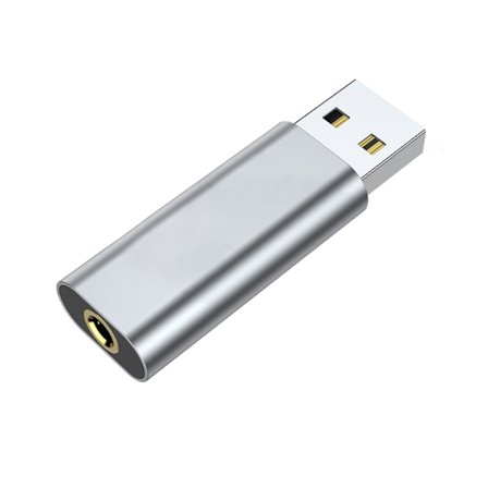 USB til Audio Jack USB Eksternt Lydkort 3.5mm Audio Adapter 2 i 1 USB A til Aux- TRRS Hovedtelefon Adapter Mikrofon