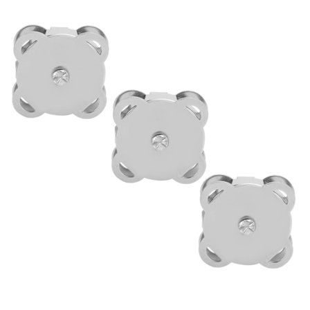 10 st/set Magnetlås i metall Knäppfästen Knappar DIY Klädväska Tillbehör (Ljus Vit)