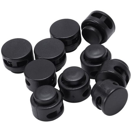 10 stk 4mm diameter dobbelthulls kabelstopper ledning, svart