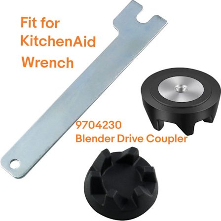 2-delad gummikoppling för mixer med kugghjul och borttagningsverktyg för