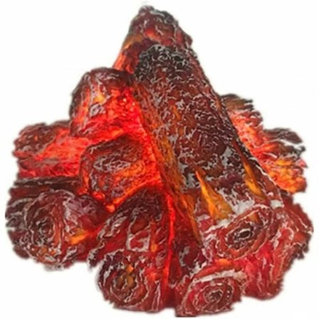 Flammeløs peislys, kunstig LED-peis med realistisk flamme