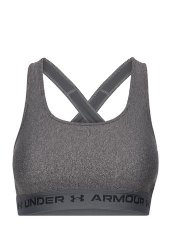 Ua Crossback Mid Heather Bra Lingerie Bras & Tops Sports Bras - ALL Grå Under Armour