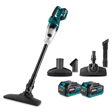 YOFIDRA Sladdlös elektrisk dammsugare med 2 batterier, rengöringsverktyg för hem, bil, djurhår