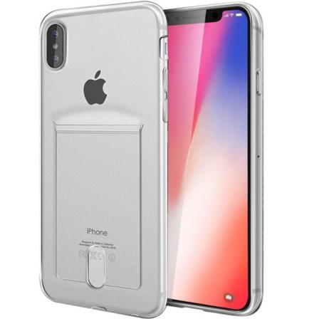 Silikon Skal Med Kortplats Apple Iphone X / Xs Transparent