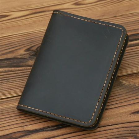 Vintage Herr Kreditkortsplånbok i äkta läder Små ID-kortshållare Plånböcker Case Miniväska i äkta läder för män dark brown