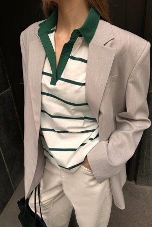 NA-KD - Kortermet poloskjorte - T-shirts og topper - Stripe - XS (EU 32)