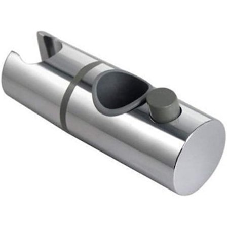 Universell Justerbar Duschmunstyckeshållare, Krom 19-25MM Y.D. Skena Huvudhållare för Glidklämma Ersättning 360 Graders Rotationshållare 25MM