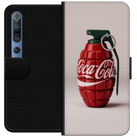 Yhteensopiva Lompakkokotelo Xiaomi Xiaomi Mi 10 Pro 5G Taiteellinen kuva Coca Cola -granaatista punaisena ja vihreänä, pop-art-inspiroitu motiivi le