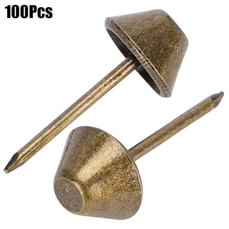 100 st vintage möbelspikar soffa naglar stift sortiment kit DIY-projekt