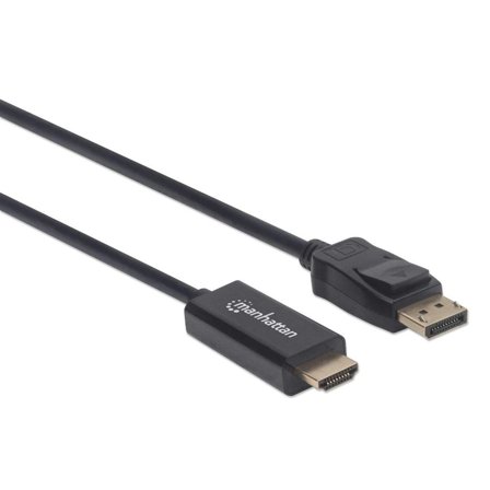 Manhattan MH Cable, DisplayPort, HDMI-Male, 1080P 60Hz, 3m, Black, Pol