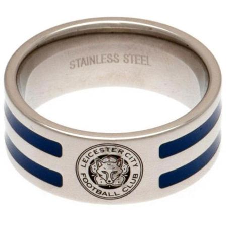 Leicester City Fc Striped Ring U Silver/blue Stripe