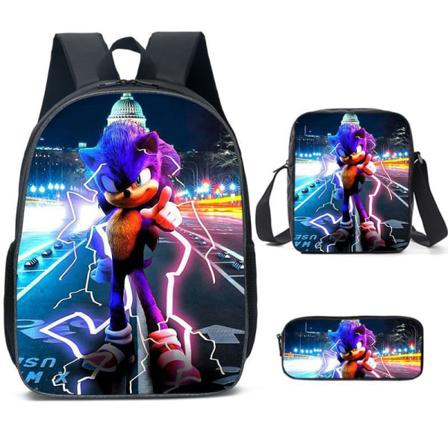Uusi Sonic-lasten koululaukku animoitu 3d-tulostettu reppu Sonic-lasten reppu kolmiosaisena sarjana Y #22