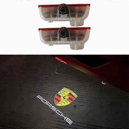 Til Porsche Cayman Boxster Cayenne Macan 991 718 Led Logo Projektor Hd