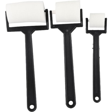 3-delt sæt med hvide svampebørster, velegnet til børnehåndværk, letvægts håndværktøj