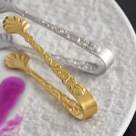 2 stykker Sockertång Rostfritt stål Ice Tangs Candy Bar Tång Ice Cube Tång Festdekoration Sliver