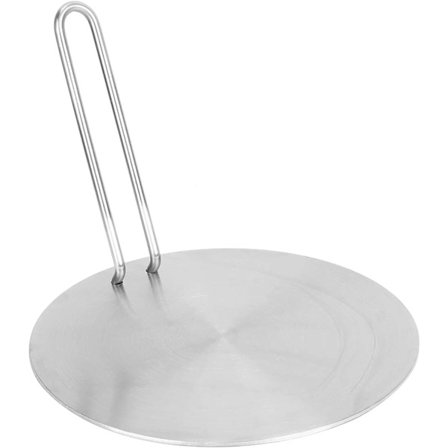 22 cm rostfri induktionsadapterplatta med avtagbart handtag, värmefördelare induktion