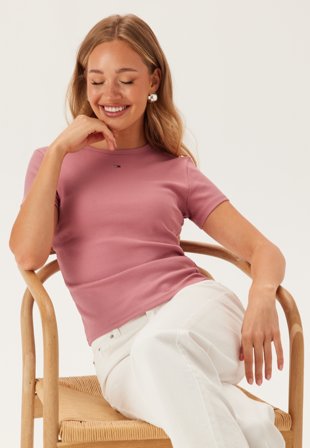 TOMMY JEANS Tjw Slim Essential Rib Ss Vaatteet