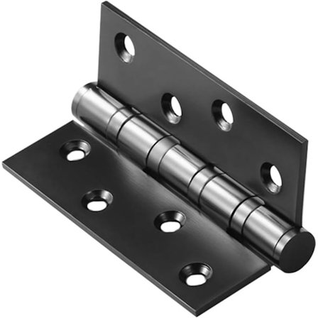 2 stk. Rustfri Hængsler Dørhængsler 100x77mm, Ydre Trædørhængsler Skab Kugleleje, 1 Par