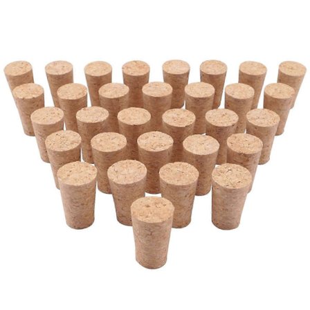 Træflaskeprop, bløde træpropper, konisk kork Træ ølflaskeprop til vinfremstilling, til vinflaske 30 stk js