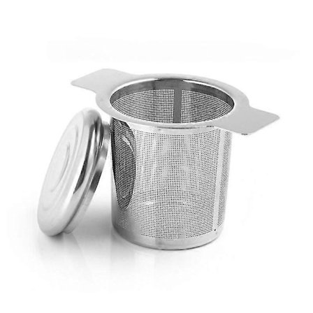 Te-sil i rostfritt stål Återanvändbar Te-infuser Te-sil Tekanna Metall Löst Te Blad Kryddfilter Kökstillbehör [DB]