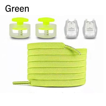 2Par No Tie Skosnören Skosnören utan slips GRÖN green