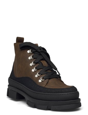 Boots - Flat - With Laces Black ANGULUS