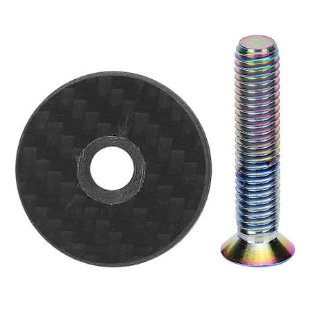 TOOPRE Cykelhuvudskydd Kolfiber Skruvar Mountainbike OD2 Framgaffel Topplock 28.6mm