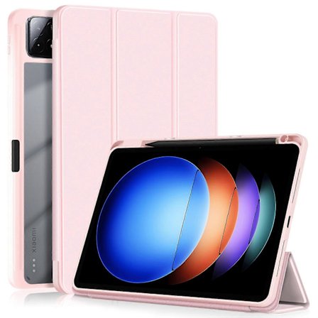 Til Xiaomi Pad 6S Pro 12.4 Etui Tri-fold Stand PU Læder Tablet Cover med Pen Slot