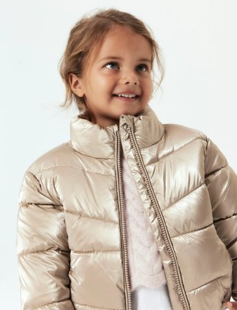 name it Nmfmanon Puffer Jacket - Beige - 116