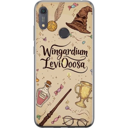 Kompatibel Mobilcover til Huawei Huawei Y6s (2019) Harry Potter Wingardium Leviosa magiske ikoner tryllestav Gylden Kugle Potter illustration