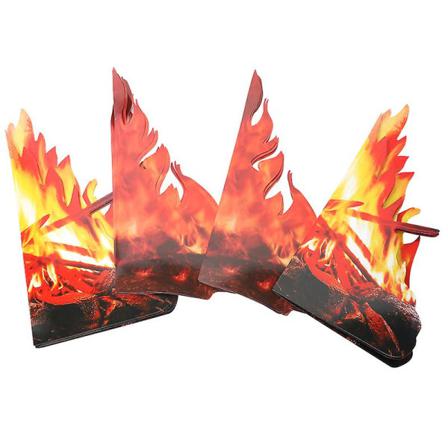 4st 3d Flame Rekvisita Creative Christmas Fire Pile Ornament Campfi