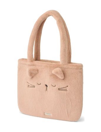 Liewood Lexi Plush Cat Totebag - Beige - ONE SIZE