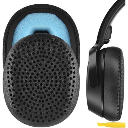 Vaihdettava korvatyynyt Skullcandy Riff Wireless -kuulokkeille, korvatyynyt, kuulokkeiden korvatyynyt, korvatyynyjen korjausosat (musta)