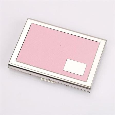 IC Kortholder med lommer - kreditkort - metal - pung - Rosa