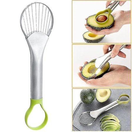 Multifunktionel 2 i 1 Avocadoskærer Skiver Skræller Ske Skærer Køkkenredskab