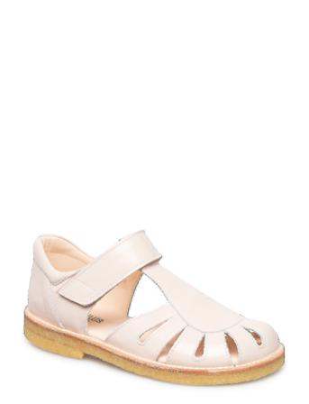 Sandals - Flat - Closed Toe - Shoes Summer Shoes Sandals Lyserød ANGULUS