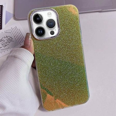 Elektropläterad ram IMD Glitter Pulver Telefonfodral för iPhone 14 Pro