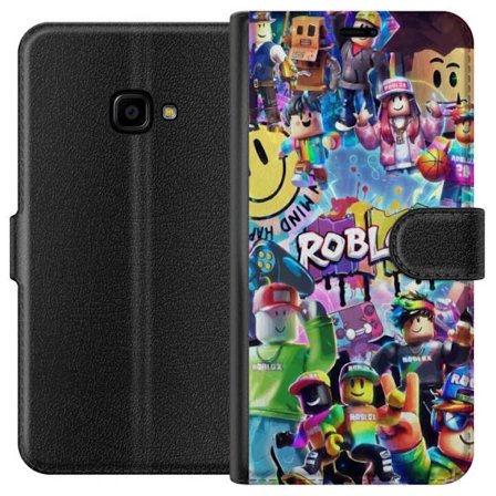 Kompatibel Tegnebogsetui til Samsung Samsung Galaxy Xcover 4 Stor farverig Roblox-verden med mange karakterer, energifyldt gaming-illustration perfekt