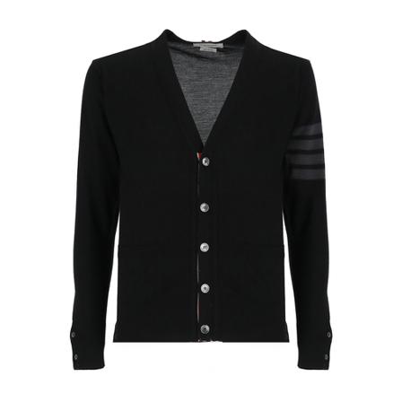 Thom Browne, Cardigans Czarny, Mężczyzna, Rozmiar: 2XL