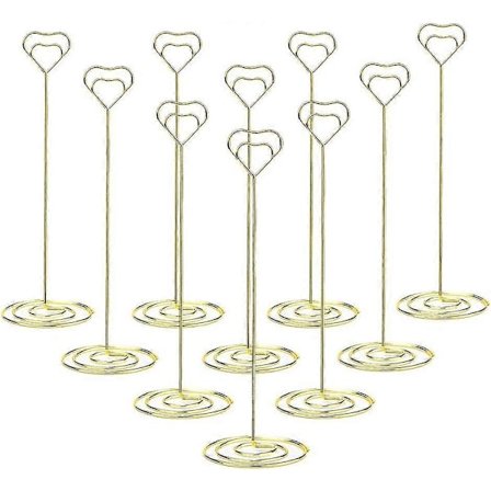 Uudet 10 kpl 2025, 21,8 cm korkeat paikkakortin pidikkeet, pöytänumerotelineet, pöytäkortin pidikkeet, valokuvapidike, lanka