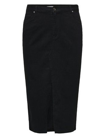 Carsiri Front Slit Skirt Dnm Gua Noos Black ONLY Carmakoma